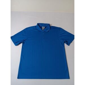 Clique Mens Blue Performance Short Sleeve Polo Shirt Size Large L/G Polyester